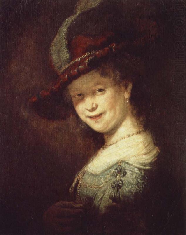 Rembrandt van rijn portratt av den unga saskia china oil painting image